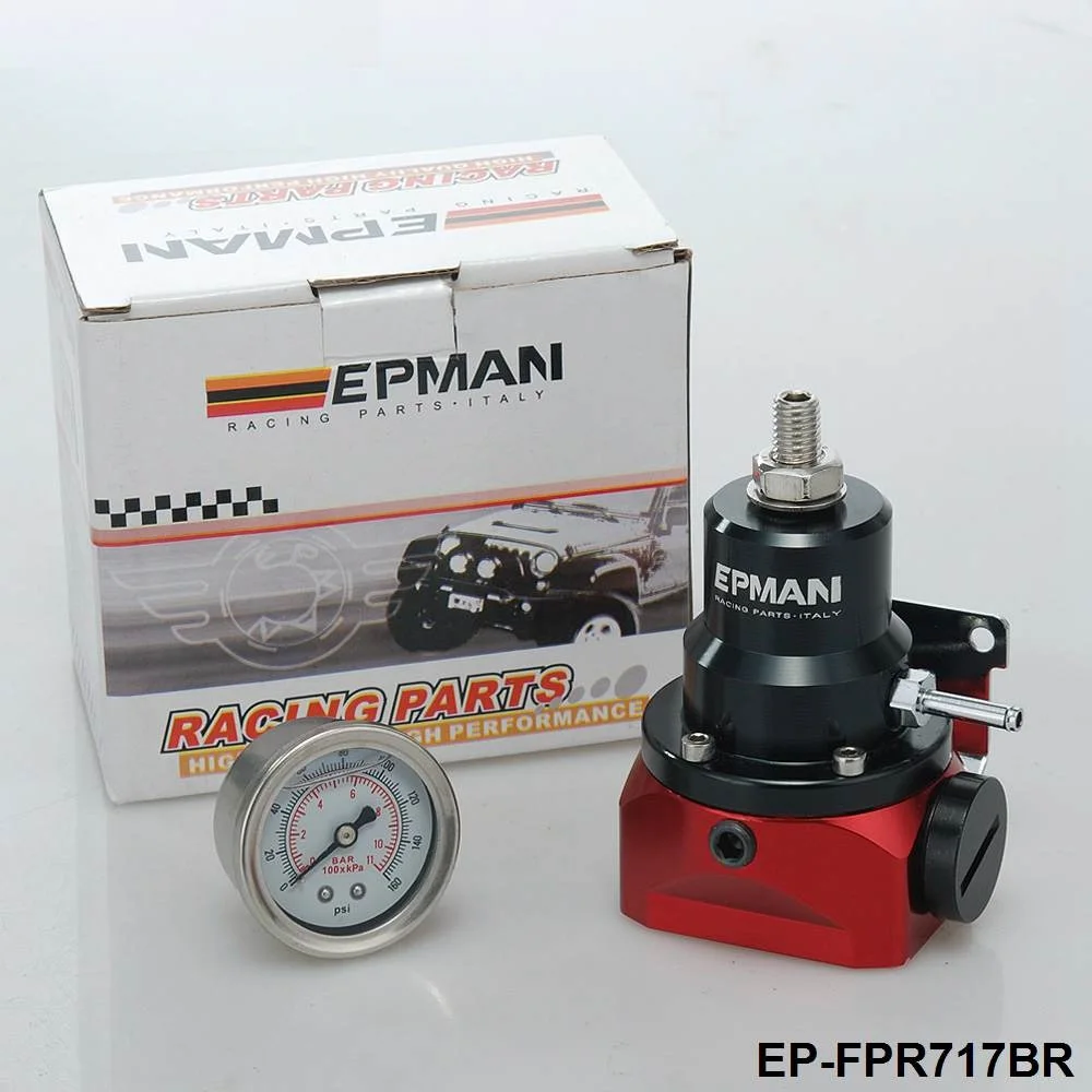 EPMAN jdm Регулируемый FPR регулятор давления топлива(с манометром 160psi/без) AN10 фитинг для Cherokee XJ 84-05 TK-FPR717BR