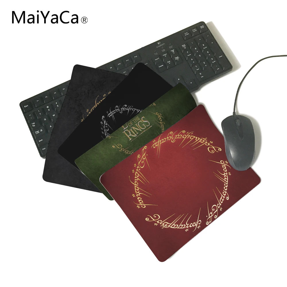 

MaiYaCa Movie The Lord of The Rings Logo Computer Mouse Pad Mousepads Decorate Your Desk Non-Skid Rubber Pad 25cmx29cmx2mm