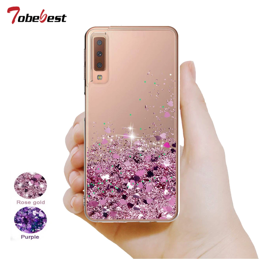 Для samsung A7 2018 чехол светлый блестящий для Galaxy A750F A750 Coque динамический песок Звезда
