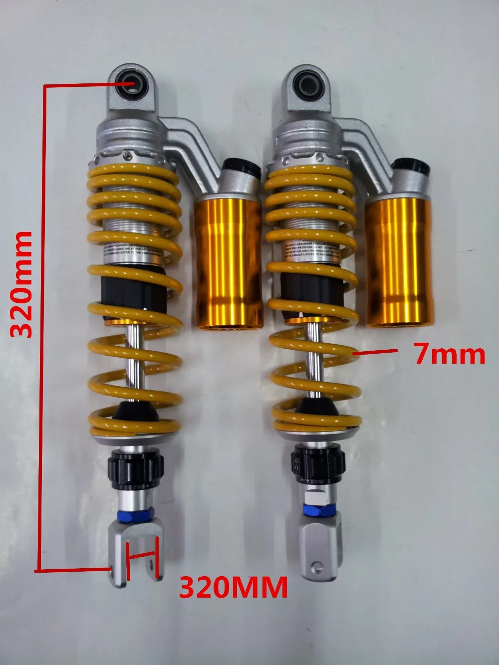 universal 320mm 340mm 360mm 1 pair fork suspension air shock absorber