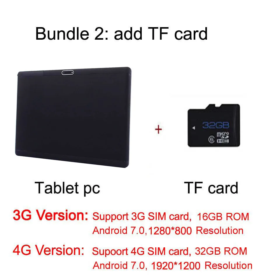 Add 32GB TF card 10 дюймов планшет 4G Восьмиядерный 32GGB rom Детский планшет gps телефонные звонки планшеты 10 дюймов в подарок - Комплект: Add 32GB TF card