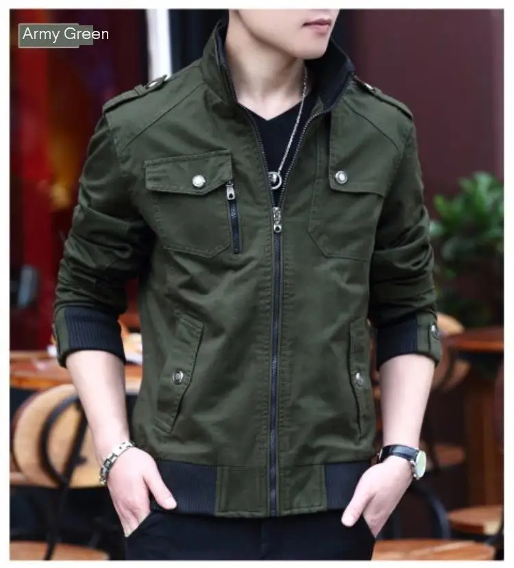 men's leisure pure cotton casual jackets