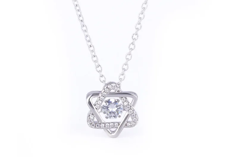 Boho 925 пробы Серебряное ожерелье Давида звезды для женщин массивные ювелирные изделия колье ожерелье
