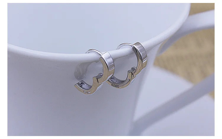 Модные Винтажные женские ювелирные изделия новые мужские серьги из стерлингового серебра 925 глянцевые круглые металлические серьги Brincos