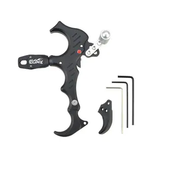 

Archery Aluminum Alloy Release Aid 3 or 4 Finger for Compound Bow Caliper Grip Release Trigger Hunting