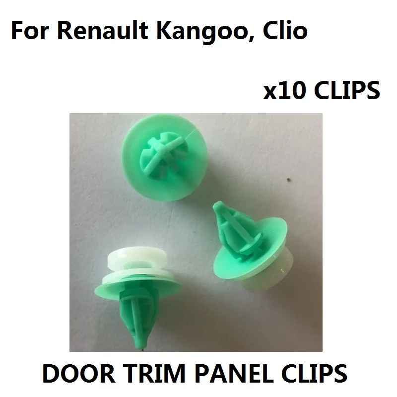 X10 Plastica Door Card Clip Per Renault Kangoo Per Renault Clio Door Trim Panel Clip, Oe #7703077250 Nuovo