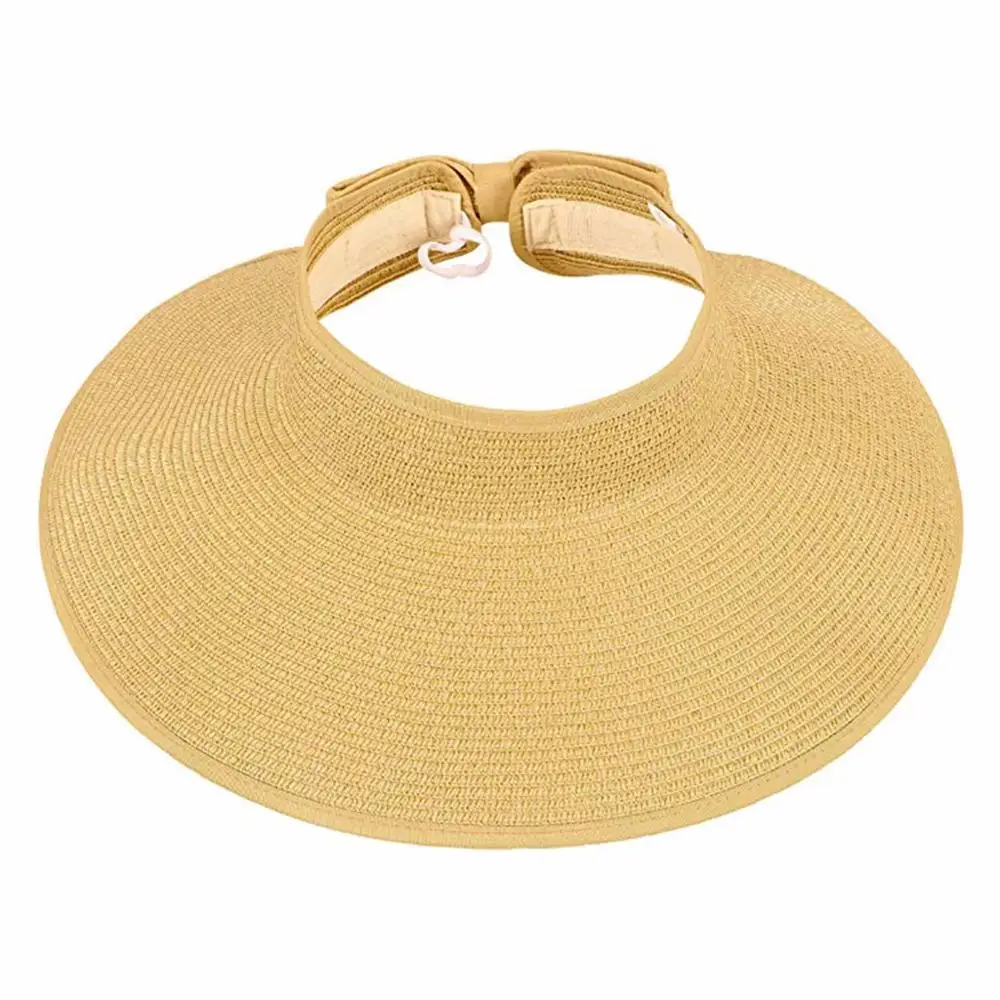 Women Beach Summer Hat Anti-UV Sun Protection Foldable Straw Hats Wide Brim Visor Cap Cover Sombrero Mujer Verano Dropshipping c