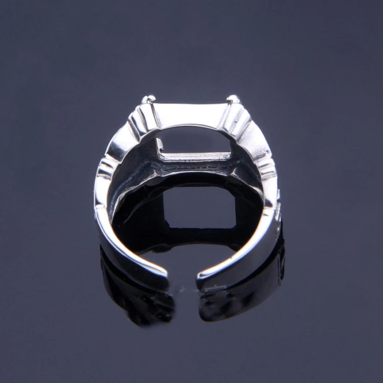 8*10 мм 925 пробы серебро полумонтажные основы заготовки база чистый блокнот винтажные кольца кольцо набор ювелирных изделий для мужчин и женщин DIY A2184