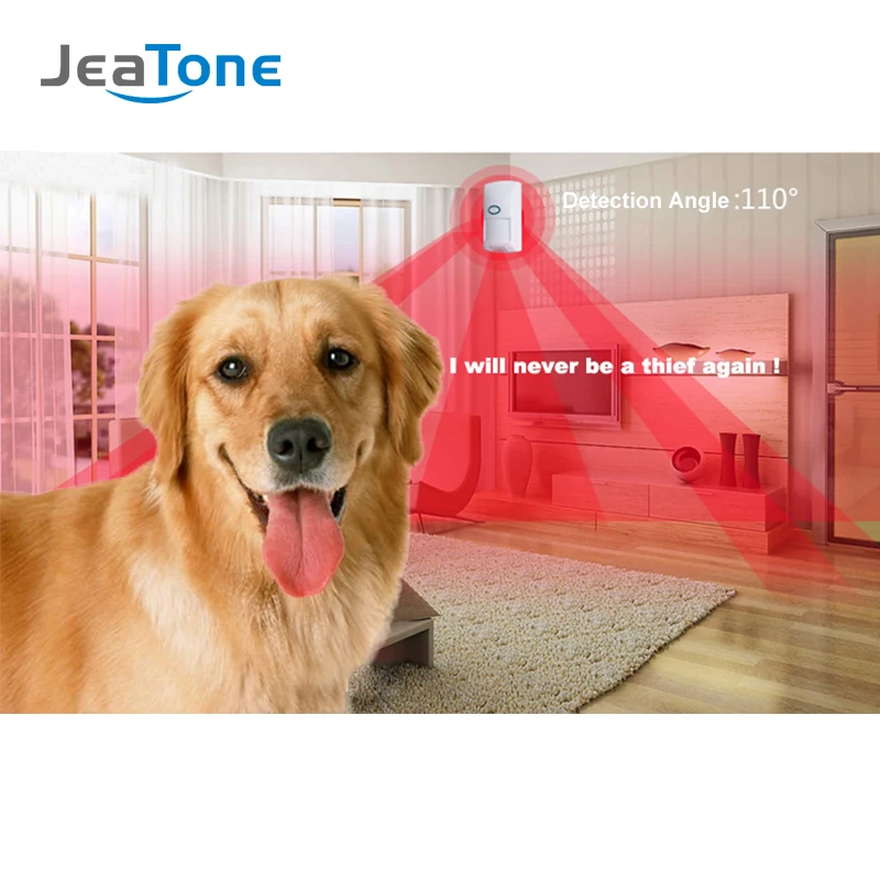 JeaTone 433 МГц PIR датчик Инфракрасный анти питомец иммунный беспроводной движения