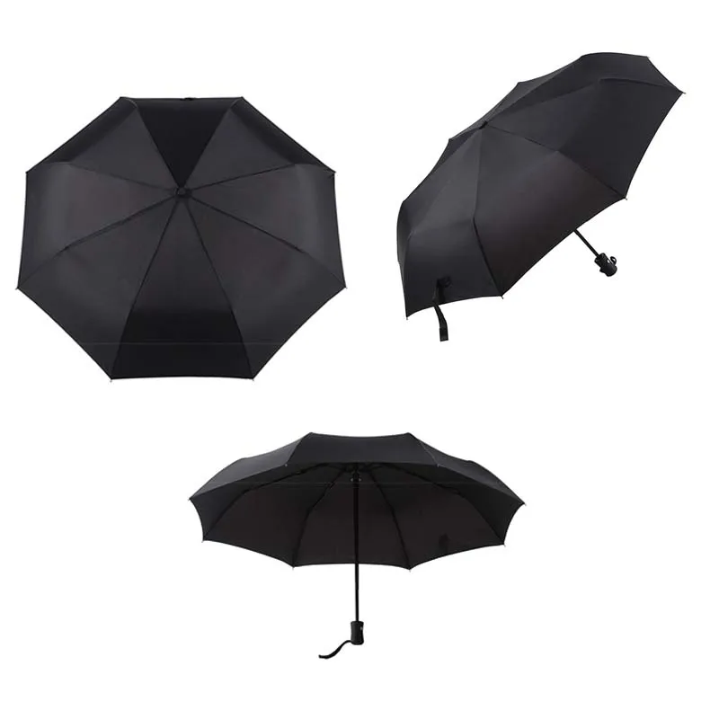 1pc Creative Automatic Umbrella Windproof 3 Folding Umbrellas For Men