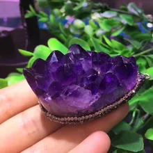 Natural Uruguay amethyst quartz Crystal gemstone pendant reiki healing provide energy as for Mother's day gift