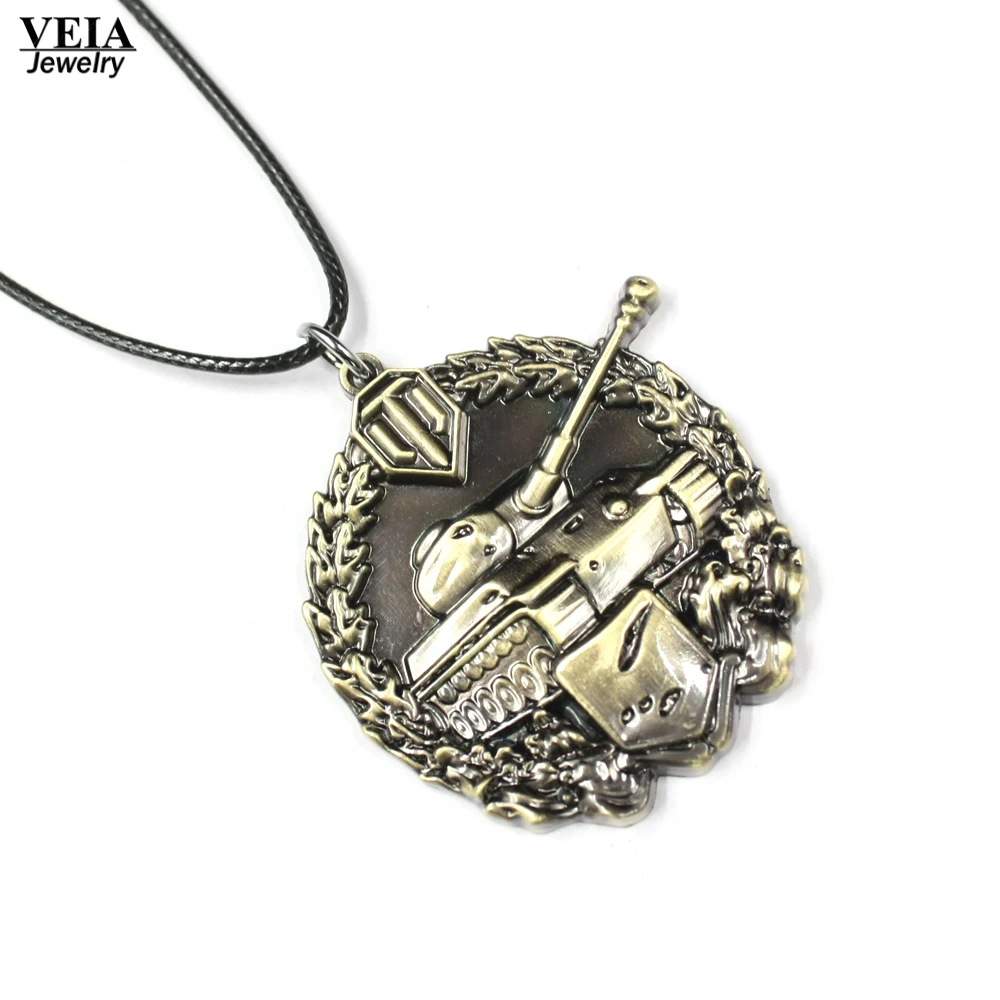 

2017 World of Tanks Pendants Necklace Game Raglan Tanks Bronze Metal Model Necklace Men Women Game Jewelry Accessories Choker