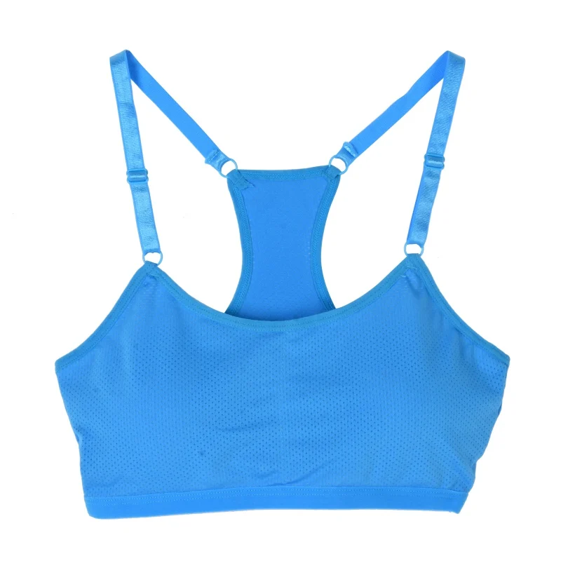 Женский сексуальный спортивный бюстгальтер для бега и йоги, Одноцветный стальной бюстгальтер для бега - Цвет: Синий