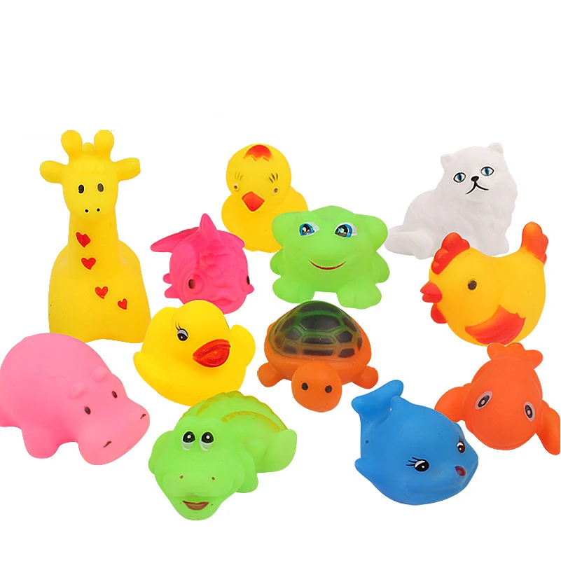 12 шт./партия, Игрушки для ванны для новорожденных, милые мини ...