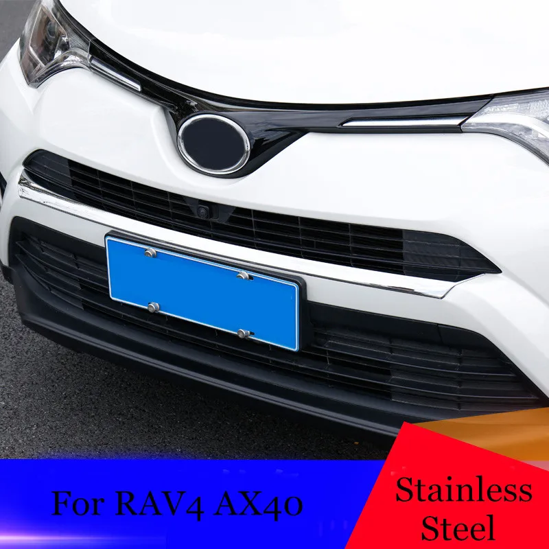 

ABS Front Face Lower Bumper Protector Plate Cover Trim 1 Pcs For Toyota RAV4 AX40 2016 2017 2018