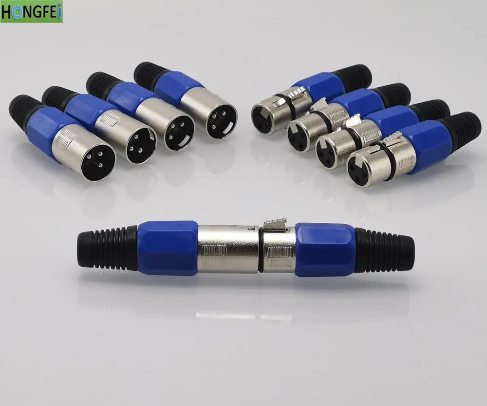 

5 pairs 3 PIN XRL Connector DMX512 Signal line connector 5pieces IN /5 pieces OUT