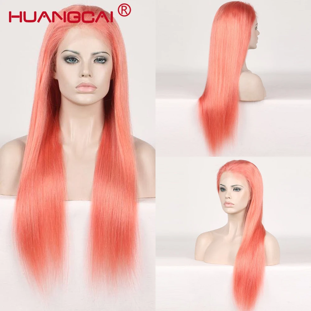 13*4 Lace Front Human Hair Wigs Brazilian Straight Hair Lace Front Wigs Orange Color Remy Natural Hair Pre plucked