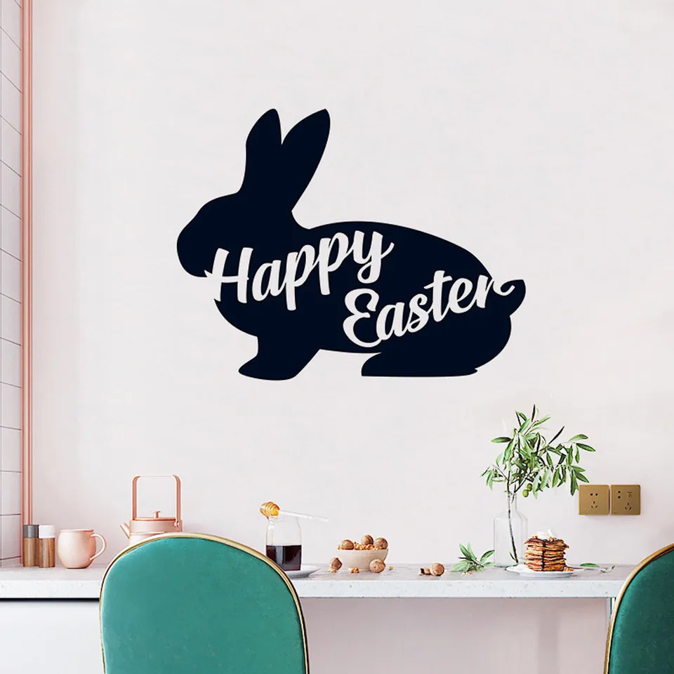 Pegatinas de PVC para pared, conejo de pascua, muebles de Pegatinas de PVC para pared, conejo de pascua, muebles de
