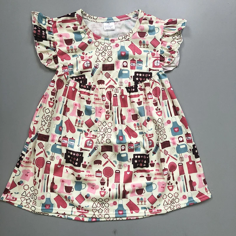 

Baby Girls Summer Dress Easter Day Remake Cute Knitted Cotton And cartoon Pattern Boutique Party Girls Lovely Dress GSY806-062