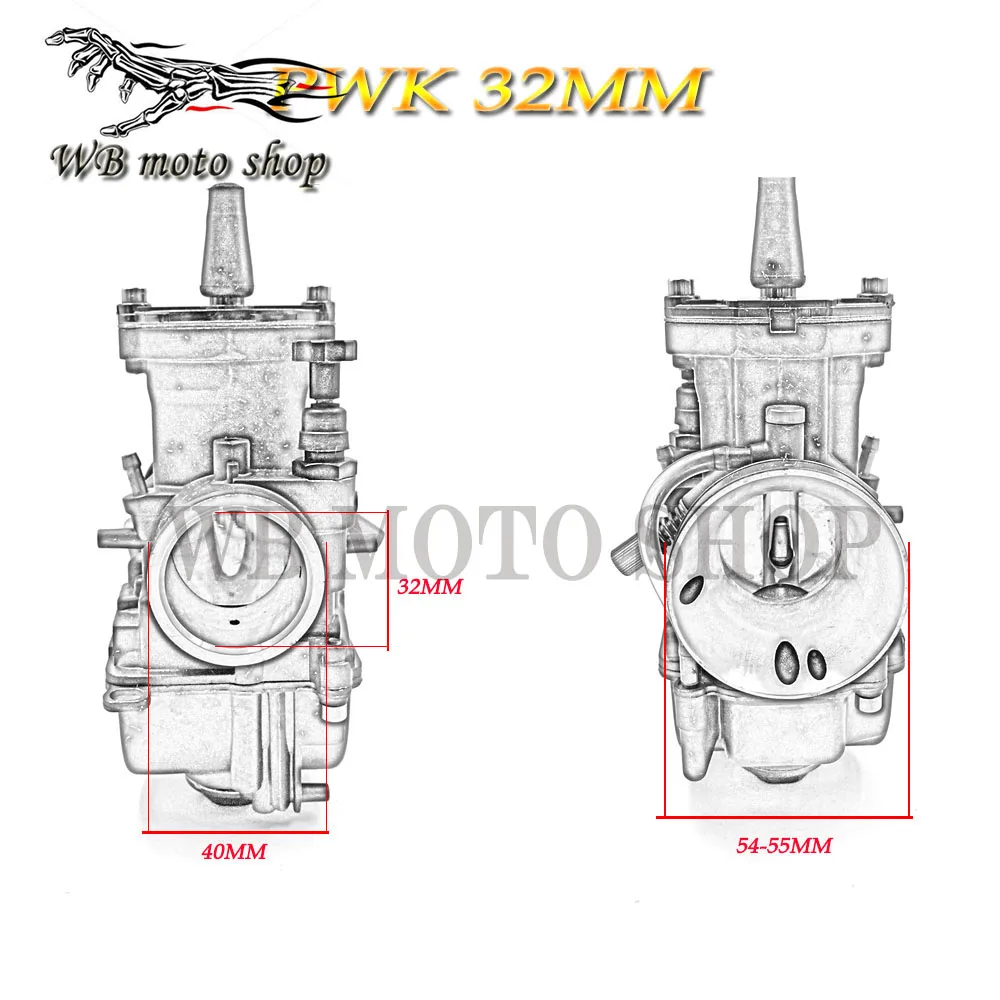 Высокое качество PWK карбюратор carburador Carb с мощностью реактивного мотоцикла гоночные части скутеры dirt bike ATV 28 мм 30 мм 32 34 мм