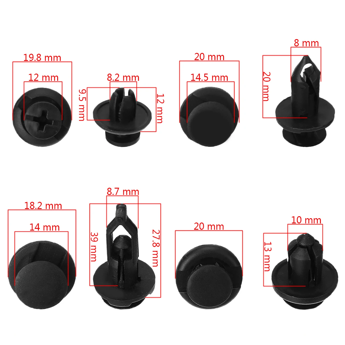 Универсальный для выведения токсинов, 40 шт автомобиля заклепки, крепежные зажимы Пластик пуш-ап заклепки зажим бамперное крыло фиксатор крепежа Ассорти Комплект
