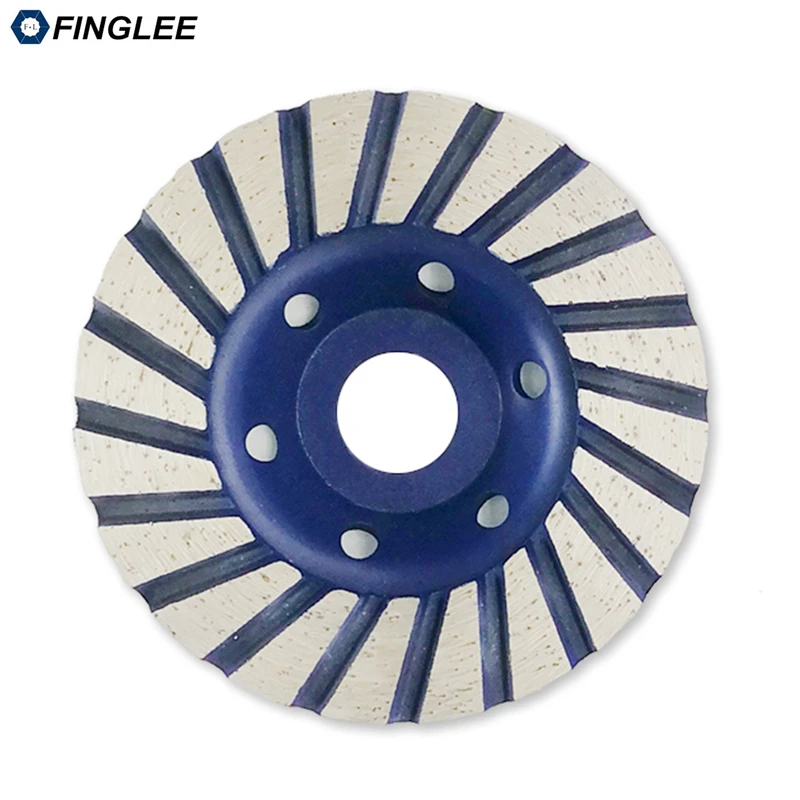 FINGLEE 1 шт. 100/115/125 мм спираль типа Сегмент алмазный диск колеса чаша шлифовальные чашки бетона полировка гранита и мрамора тормозные колодки