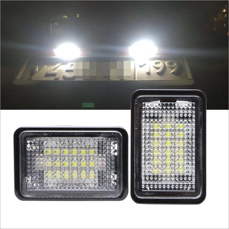 2 шт. 6000k светодиодный номерной знак светильник 24SMD 3w Led автомобиля для Benz GLK X204(07 ~ 13)