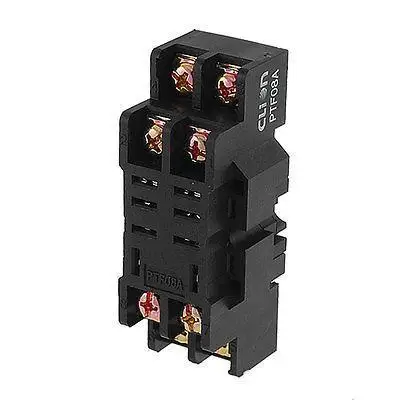 

PTF08A 8 Pin DIN Track Screw Terminal Relay Socket Blk
