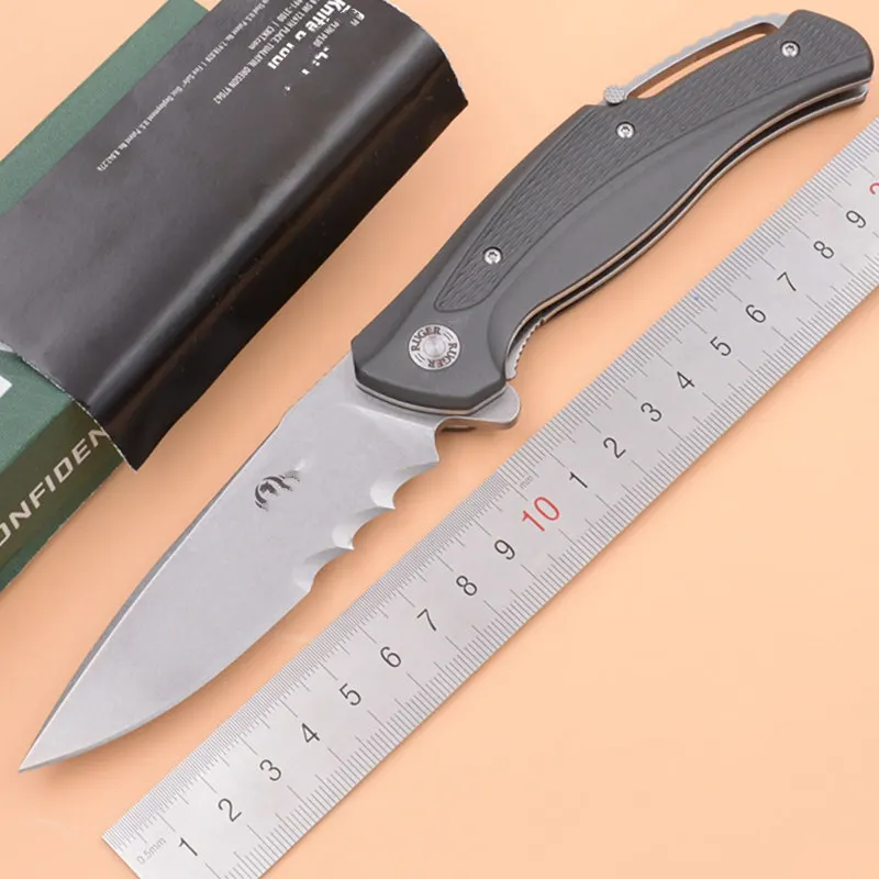 

JUFULE New R 2401 ball bearing flipper Folding 8Cr13MoV Blade Aluminum Handle Camp Hunt Survival Outdoor EDC Tool Kitchen Knife