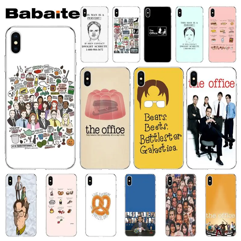 

Babaite Office Funny Humor TV Soft Silicone TPU Phone Cover for iPhone X XS MAX 6 6S 7 7plus 8 8Plus 5 5S XR