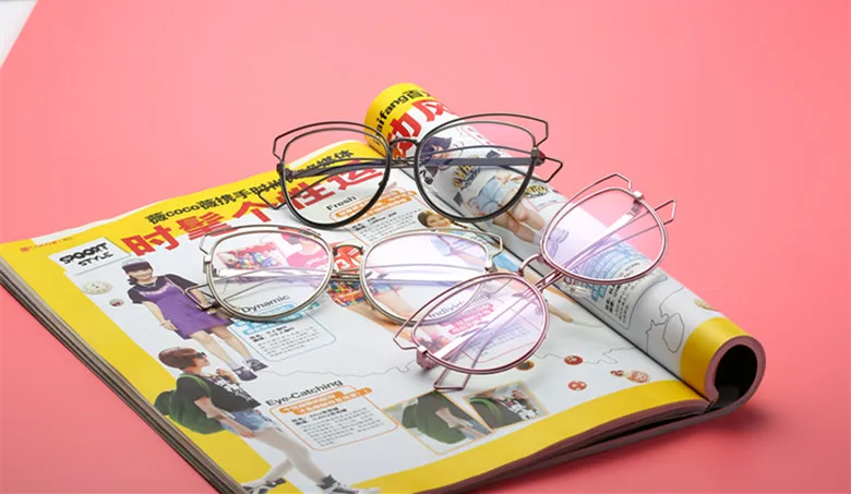 HINDFIELD Модные металлические зеркальные для Оптический модная оправа для очков дизайнерские очки оправы для очков Для женщин прозрачные очки для работы за компьютером