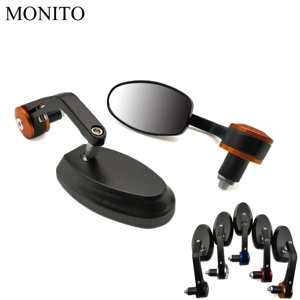 

Motorcycle Rear View Side Mirrors Rearview Bar End cafe racer mirror For MV Agusta Brutale 675 800 900 910 Suzuki Burgman 400
