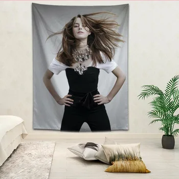 

Kaya Scodelario wall decor tapestry layout room painting background wall decoration bedcloth tapestries custom logo