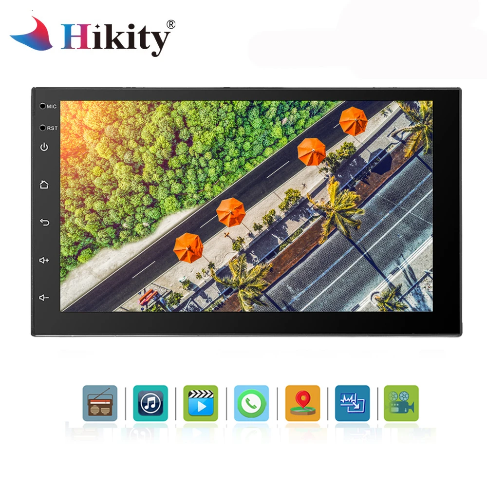 Hikity 2 Din 7 ''Android автомобильный Радио gps DAB Bluetooth Wi Fi сенсорный экран аудио стерео плеер Поддержка Зеркало Ссылка мультимедийный плеер