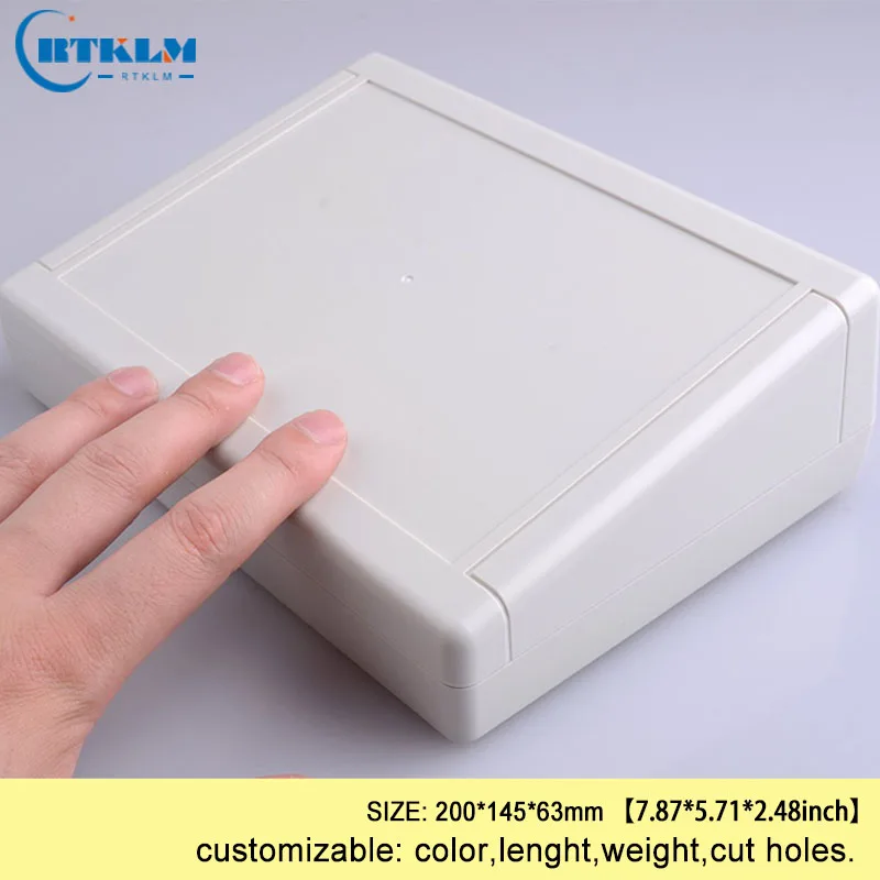 ABS junction box diy instrument case plastic box for electronic project plastic electric box custom desktop box 200*145*63mm