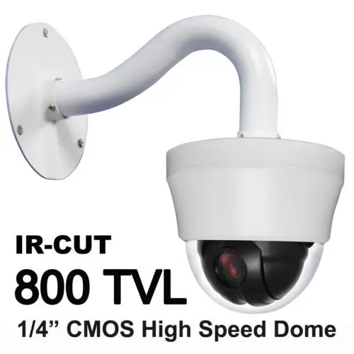 

1/4" CMOS 800TVL CCTV Security 4 inch MINI High Speed PTZ Dome Camera 10X Zoom