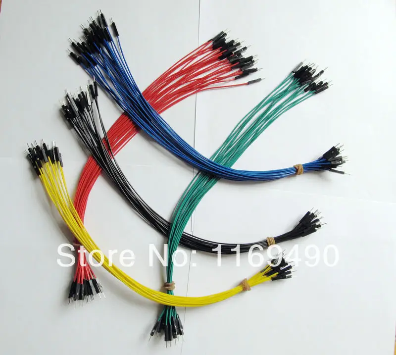 

100pcs / lot 2.54mm 30cm male to male 1p-1p Dupont Wire Jumper Cable For Arduino 5 colors , Free shipping