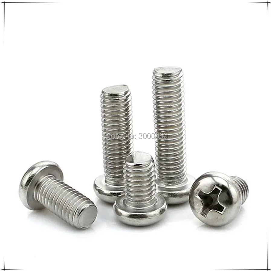 

M1.0 M1.2 M1.4 M1.6 Stainless Steel 304 A2 Micro Small Corss Recessed Phillips Round Pan Head Screws 1000pcs/lot