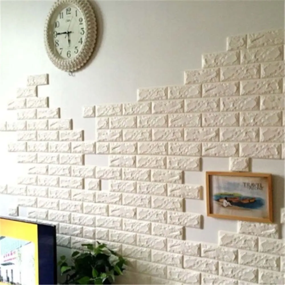 

3D Modern Self Adhesive Waterproof TV Background Wallpaper Sticker Room Brick Wallpaper Decorative Stickers