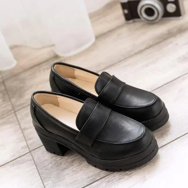 

Japanese Women's Girl School Lolita Uniform Shoes Casual Shoes Pumps A28