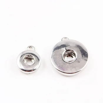 

Wholesale 100pcs/lot 2017 Fashion 12mm 18mm Snaps Buttons Pendant Necklaces Fittings Wholesale DIY OEM Snap Button Jewelry