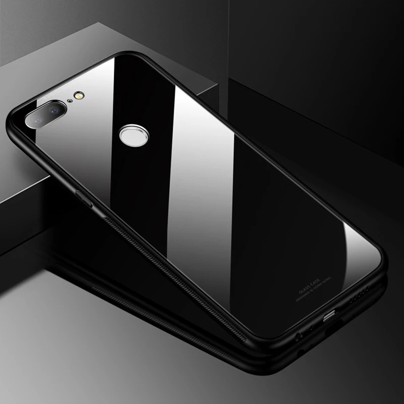 Чехол для Huawei Honor 9 Lite роскошное глянцевое закаленное стекло силиконовая рамка
