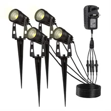 4 шт. комплект садовых огней теплый белый цвет светодиодный свет растение для патио лампы открытый садовый фонарик с защитой от воды дропшиппинг