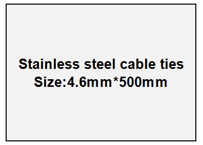 Кабельные стяжки из нержавеющей стали, металлические 10 шт., 4,6 мм, шариковый замок, самофиксирующаяся стяжка на молнии, ремни для выхлопа тепла, аксессуары для индукционной трубы - Цвет: 4.6x500