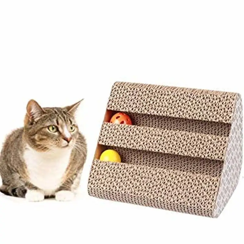 

Yooap Cat Scratch Pad,Scratcher with Catnip,Scratching Posts,Cat Toy Scratching Board Lounge Set with Bell-Ball Cat Free Catnip