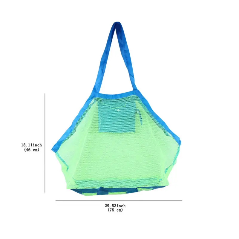 100 шт./лот детские пляжные сумки для мамы зеленая Пляжная сумка из сетки сумка для хранения детских игрушек полезная для активного отдыха
