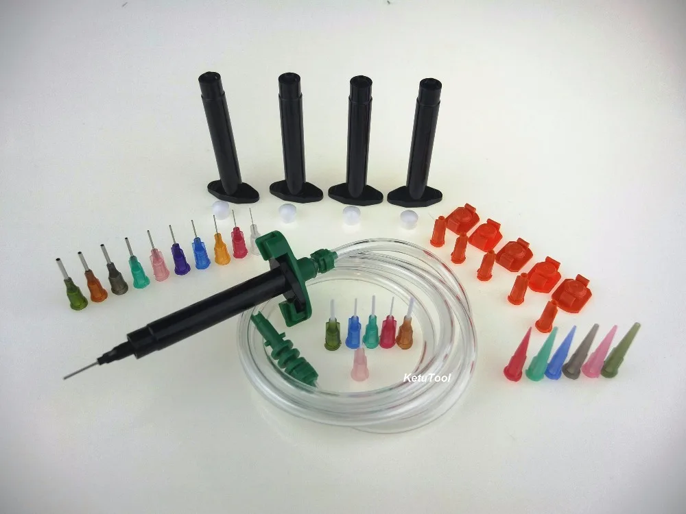 Black Air Syringe SMT SMD PCB Solder Paste Adhesive Glue Liquid