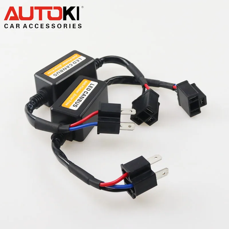 Free Shipping 2pcs H4 LED car Warning Canceller Capacitor Error Load Resistor canbus Decoder for led headlight | Автомобили и