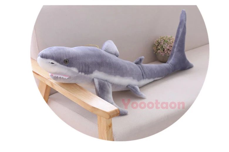 Большой размер Акула/голубого тунца мягкие забавные Плюшевые игрушки Мягкая акула укус мягкая подушка Успокаивающая подушка подарок детские игрушки