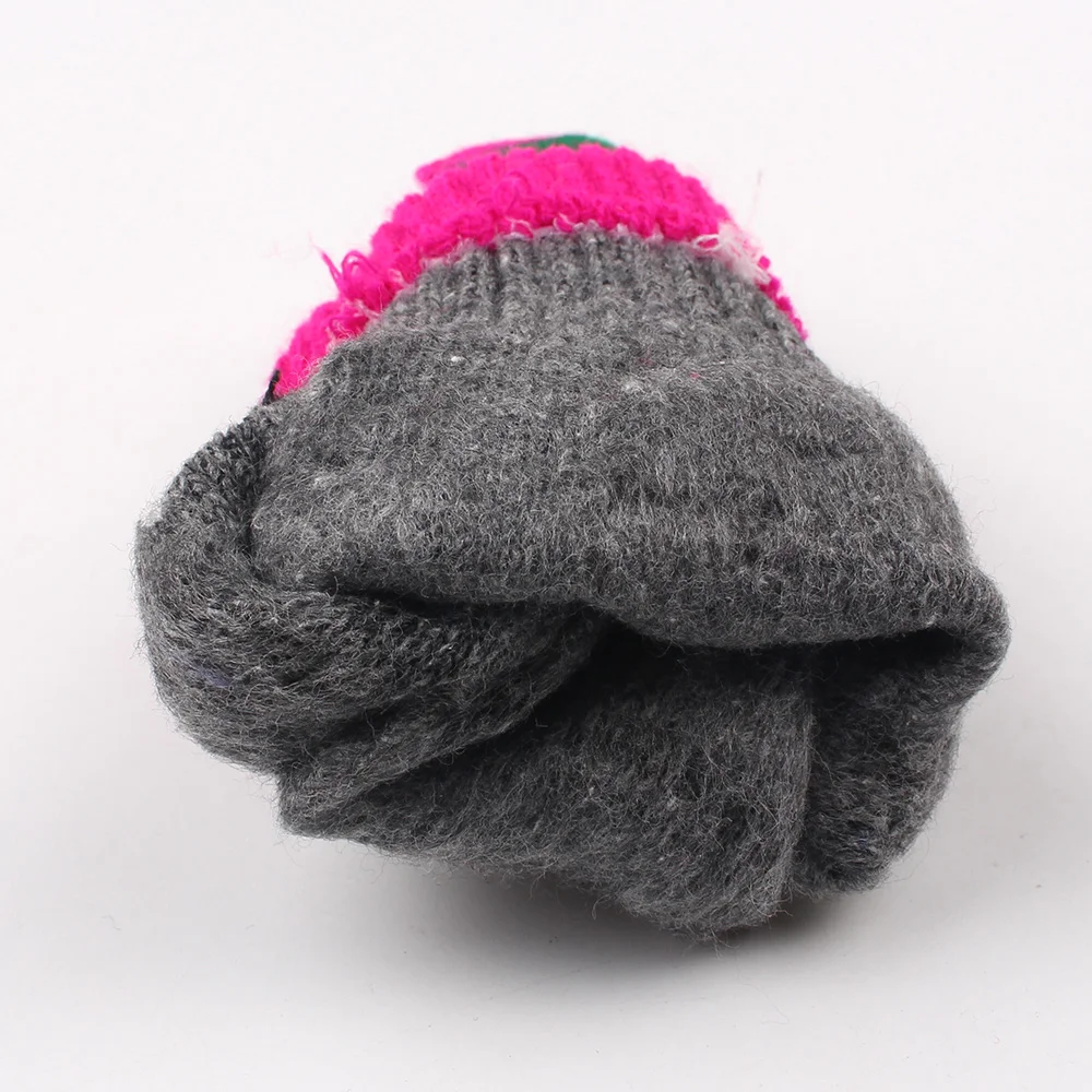 Warm Knitted Children Gloves Snowflake Colorful Girls Gloves Five Finger Mittens For Girls Autumn Winter Children Accessories (8)